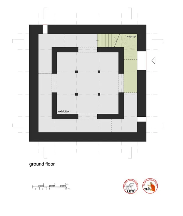 Ground floor plan of the museum tower
